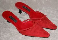 Hobbs *Marilyn Anselm* Red Suede Shoes sz 38 1/2