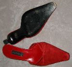 Hobbs * Marilyn Anslem* Red Suede Shoes 38.5
